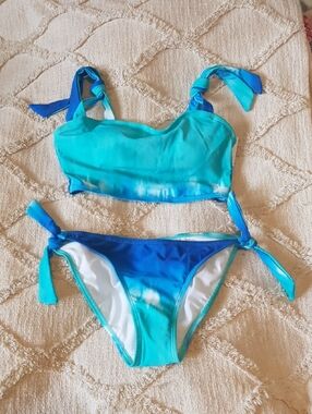 George Aqua and Royal Blue Bikini Set Juniors